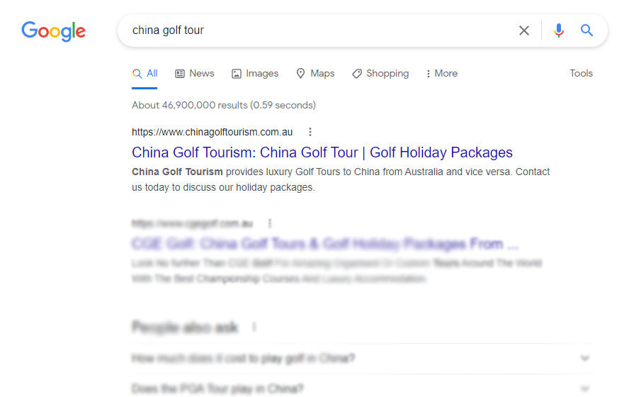 seo-results-china-golf